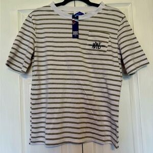 Madness MDNS Men’s Striped Black and White Pocket Tee Size XL New with Tags